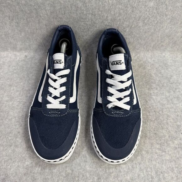 Vans Shoes Womens Size 6.5 Navy Blue & White Low Top Classic Skateboard Sneakers - Picture 3 of 9